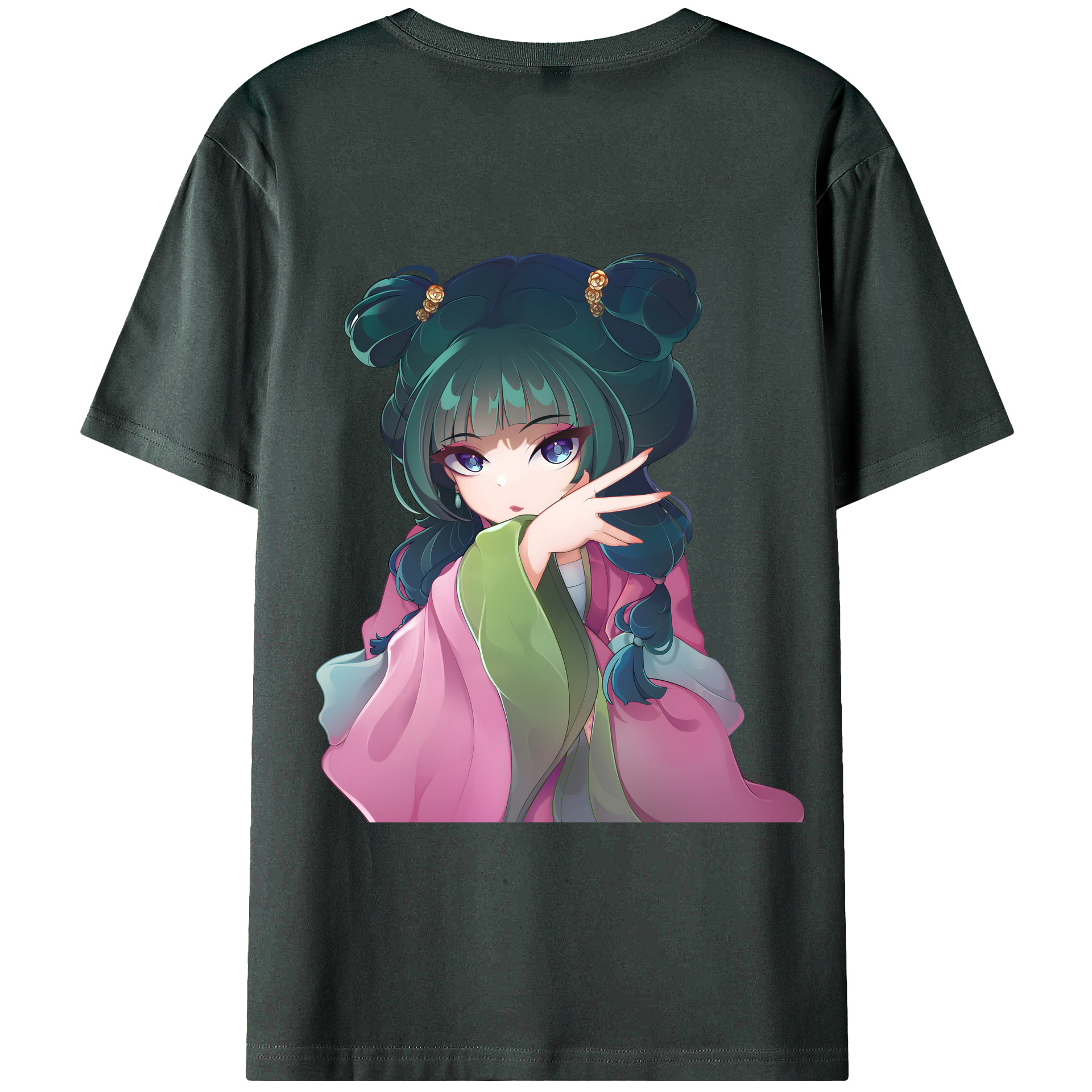 （画像用） 薬屋のひとりごと The Apothecary Diaries 綿100％ メンズ半袖Tシャツ（バックプリント） 通気性